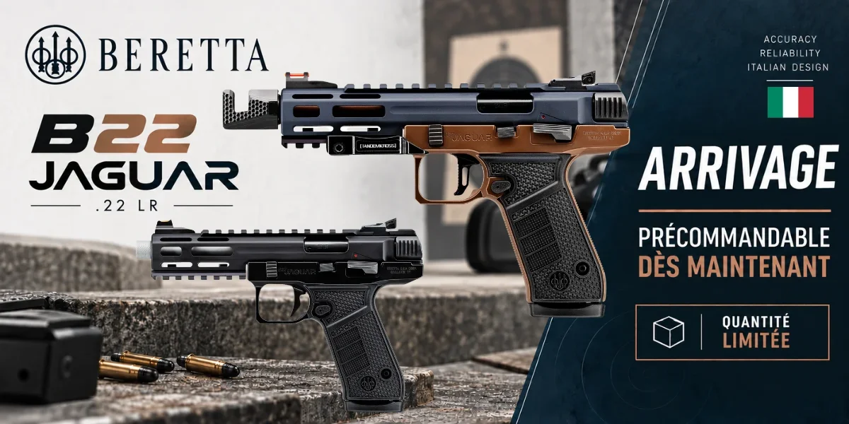 Arrivage BERETTA B22 Jaguar calibre 22 Lr